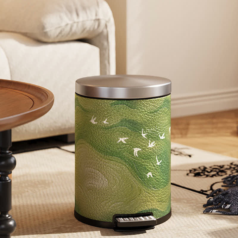 Poubelle en cuir luxueuse et durable de style campagnard