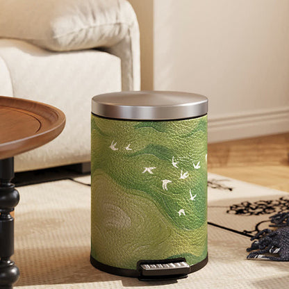 Poubelle en cuir luxueuse et durable de style campagnard