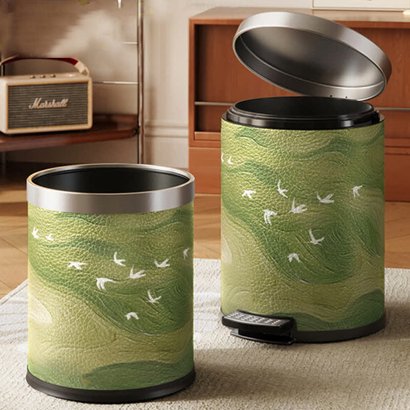 Poubelle en cuir luxueuse et durable de style campagnard