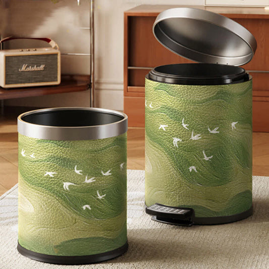Poubelle en cuir luxueuse et durable de style campagnard