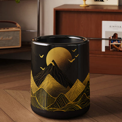 Poubelle décorative à double barillet « Soleil Levant »