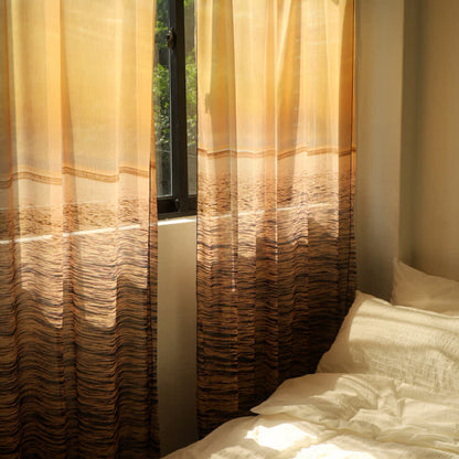 Rideau en mousseline transparente « Orange Lake »
