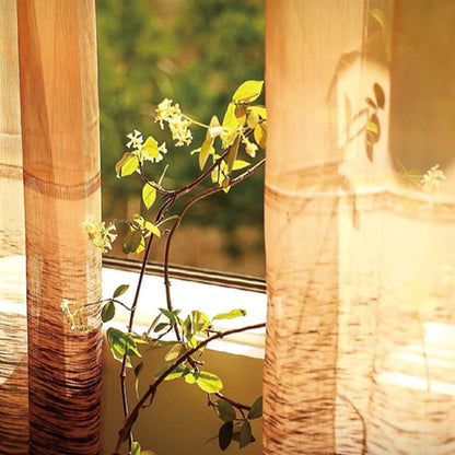 Rideau en mousseline transparente « Orange Lake »