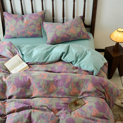 Ensemble de draps en gaze de coton double épaisseur (4 pièces)