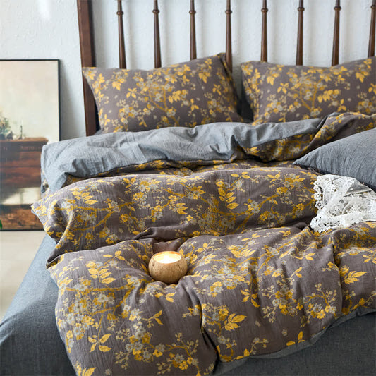 Parure de lit en gaze de coton Plum Bossom (4 pièces)