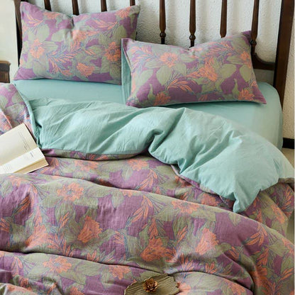 Ensemble de draps en gaze de coton double épaisseur (4 pièces)