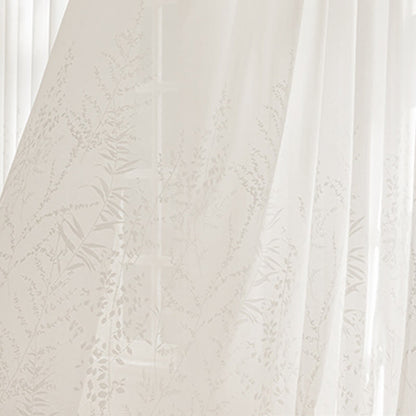 Rideau transparent en jacquard français à motif floral