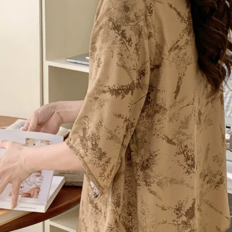 Ensemble de vêtements de détente Branch à manches midi et encre éclaboussée