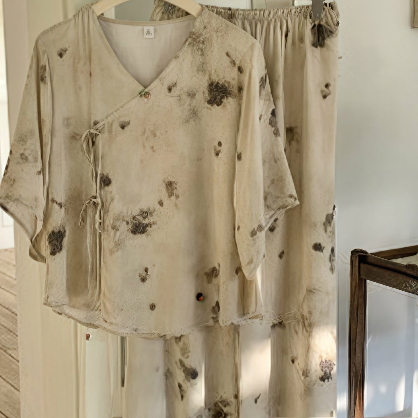 Ensemble de vêtements de détente Branch à manches midi et encre éclaboussée