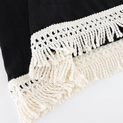 Ensemble de vêtements de détente amples en coton et bambou avec pompons