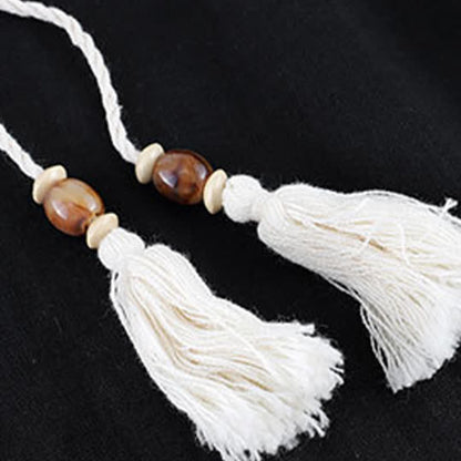 Ensemble de vêtements de détente amples en coton et bambou avec pompons