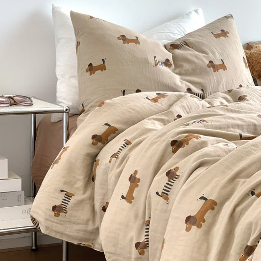 Housse de couette en gaze de coton Teckel