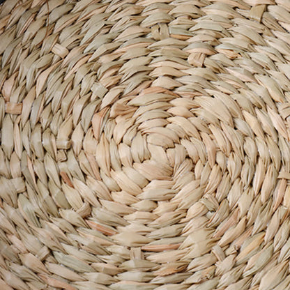 Panier de rangement tissé en jonc de mer naturel
