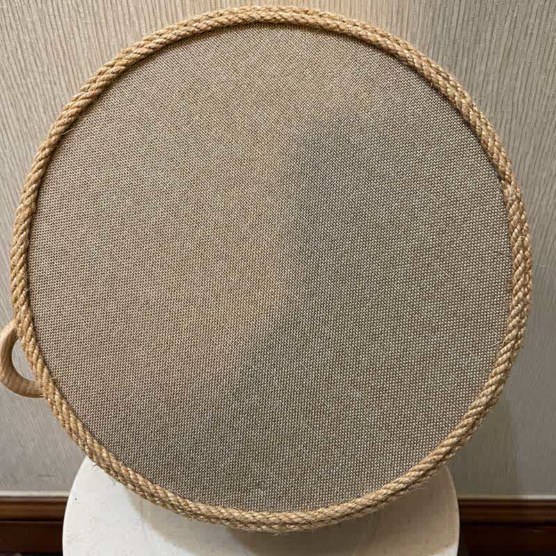 Panier de rangement tissé en jonc de mer naturel