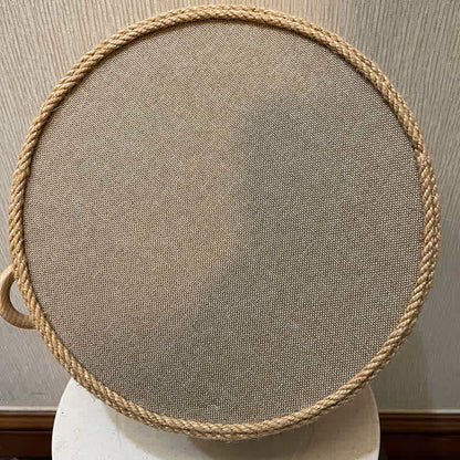 Panier de rangement tissé en jonc de mer naturel