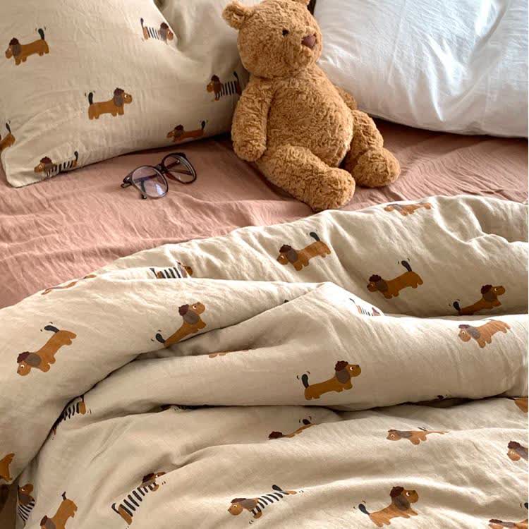 Housse de couette en gaze de coton Teckel