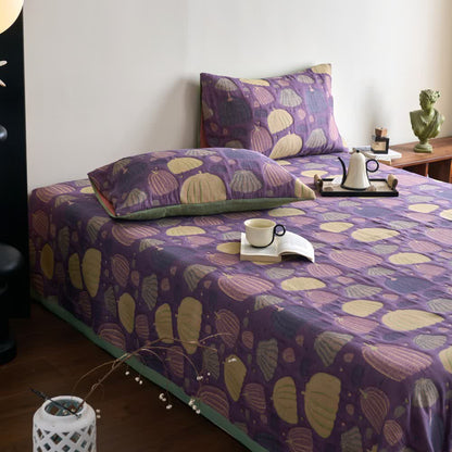 Couette citrouille à trois couches en gaze de coton