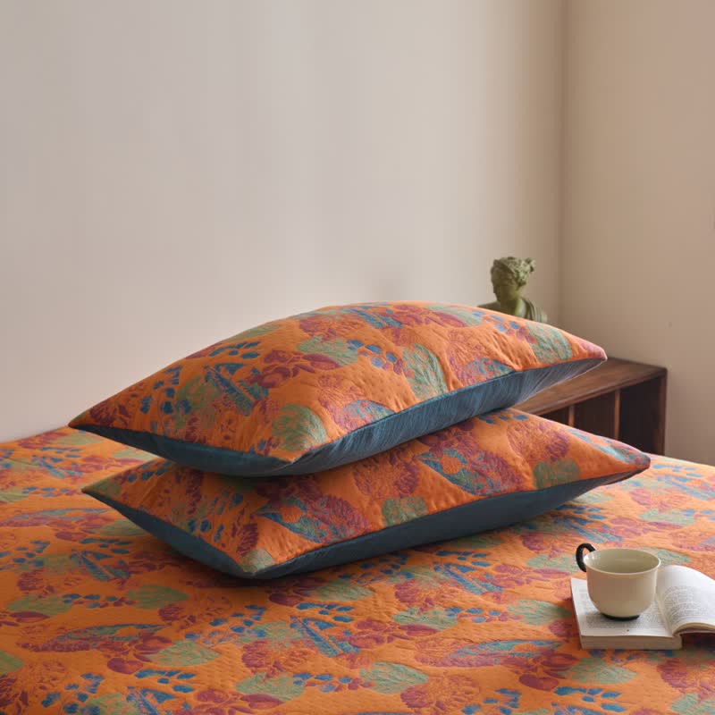 Drap-housse respirant en gaze de coton jacquard teint en fil