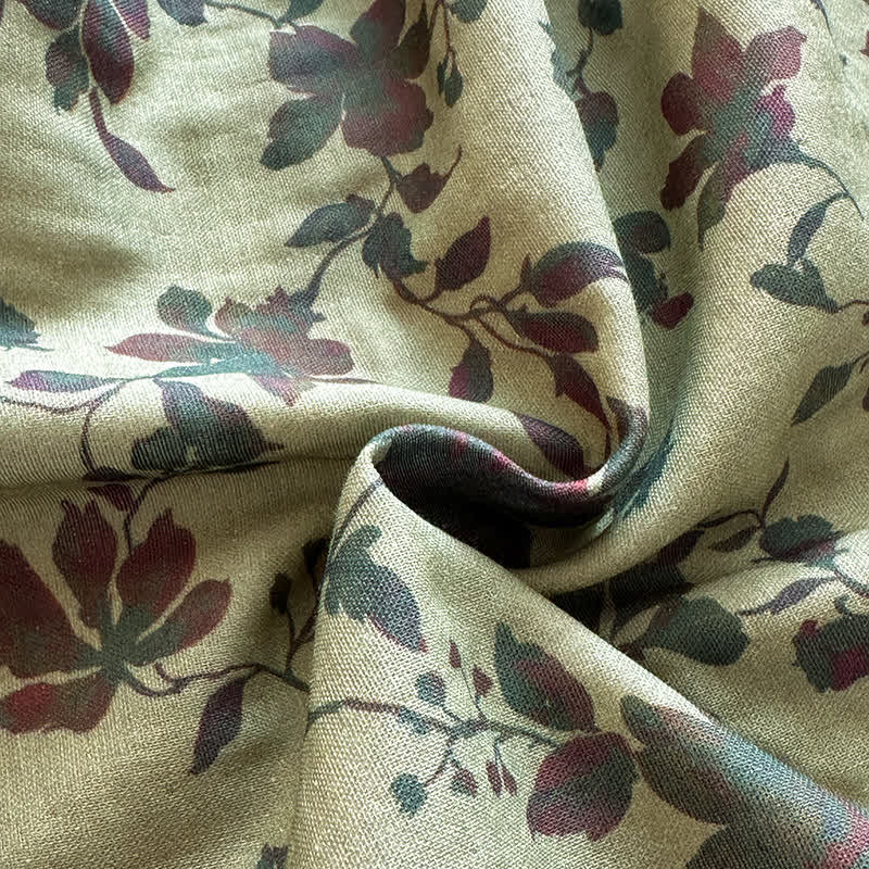 Drap-housse en gaze de coton jacquard à motif floral
