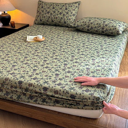 Drap-housse en gaze de coton jacquard à motif floral