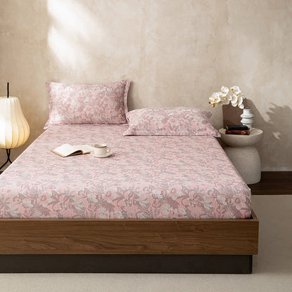 Drap-housse double épaisseur en gaze jacquard à motif floral