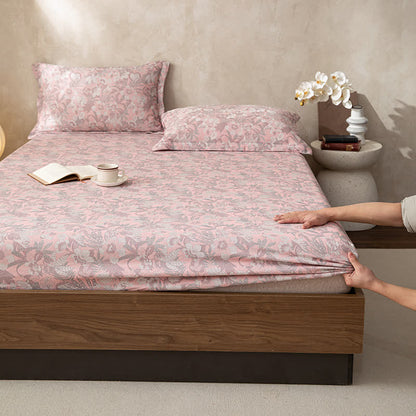 Drap-housse double épaisseur en gaze jacquard à motif floral
