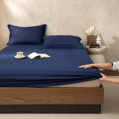 Drap-housse simple, uni, en gaze double épaisseur