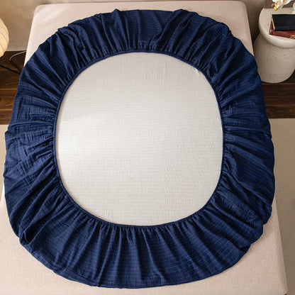 Drap-housse simple, uni, en gaze double épaisseur