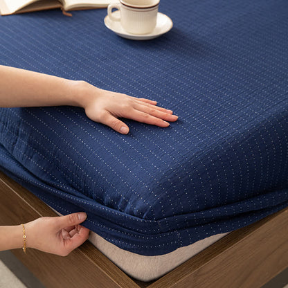 Drap-housse simple, uni, en gaze double épaisseur