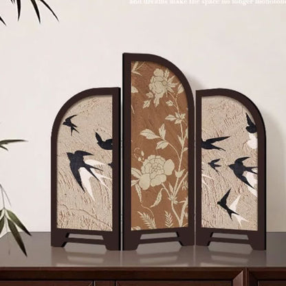 Paravent pliable de bureau, ornement vintage