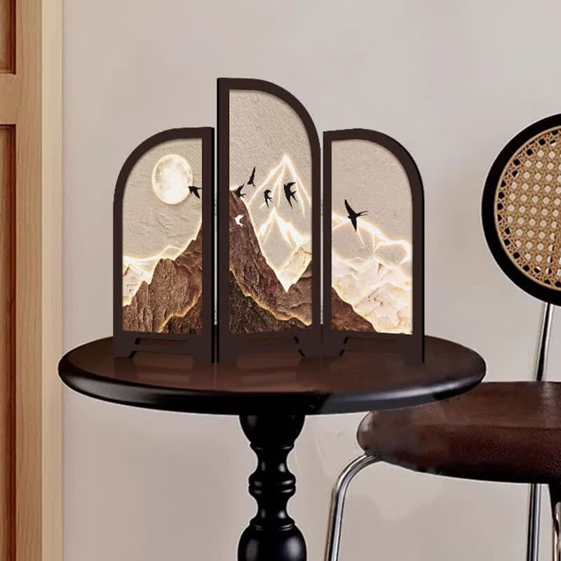 Paravent pliable de bureau, ornement vintage