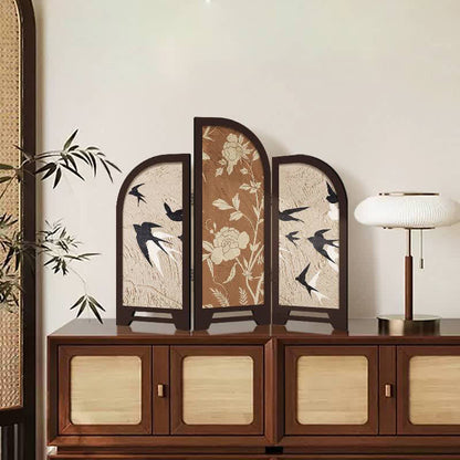 Paravent pliable de bureau, ornement vintage