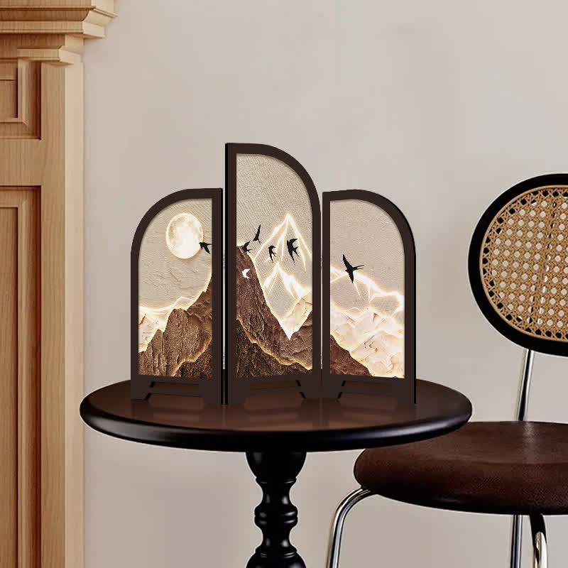 Paravent pliable de bureau, ornement vintage