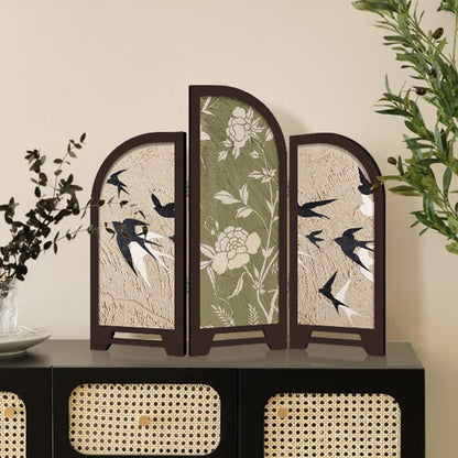 Paravent pliable de bureau, ornement vintage