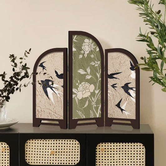 Paravent pliable de bureau, ornement vintage