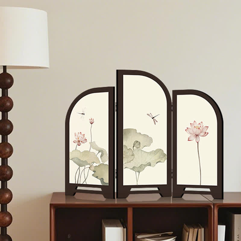 Paravent pliable, pastoral, Lotus