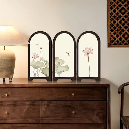 Paravent pliable, pastoral, Lotus