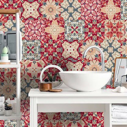 Autocollants de carrelage imperméables marocains pour dosserets de cuisine