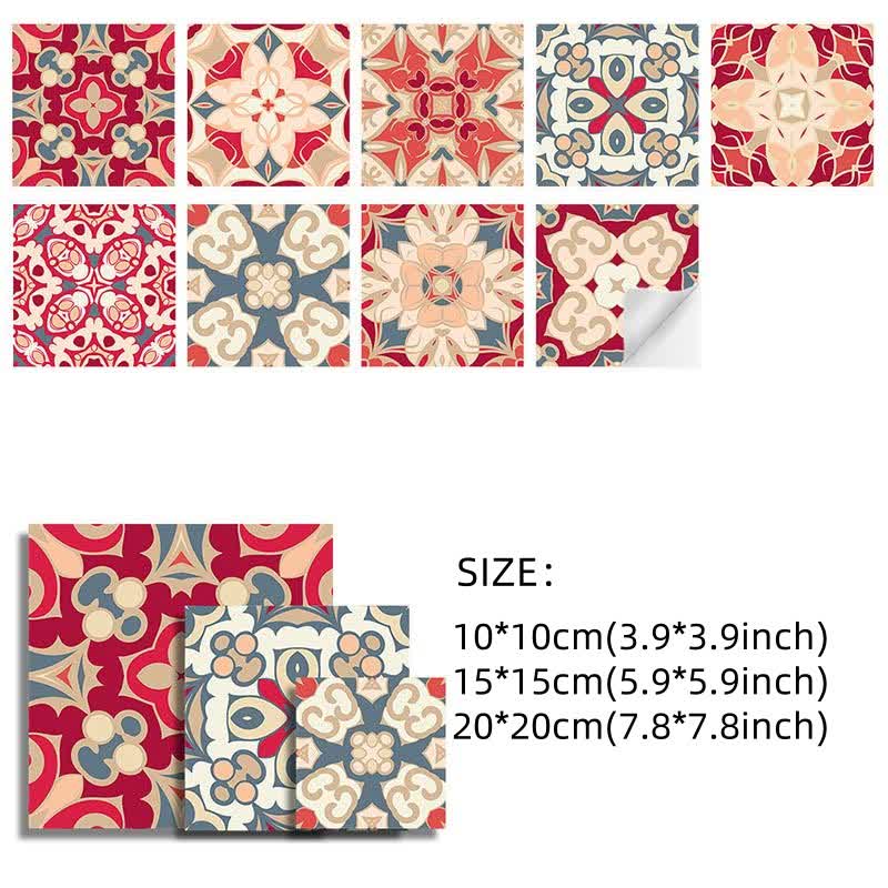 Autocollants de carrelage imperméables marocains pour dosserets de cuisine