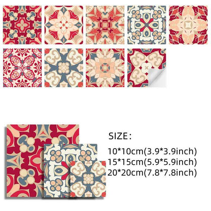 Autocollants de carrelage imperméables marocains pour dosserets de cuisine