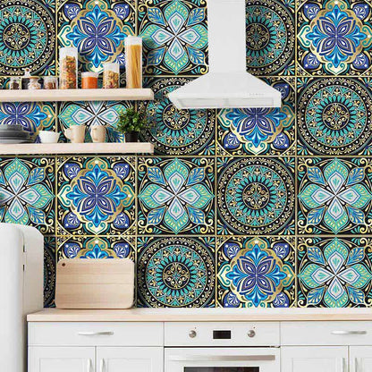 Autocollants pour carrelage imperméables de style mandala