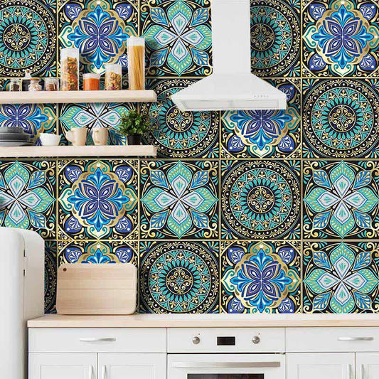 Autocollants pour carrelage imperméables de style mandala