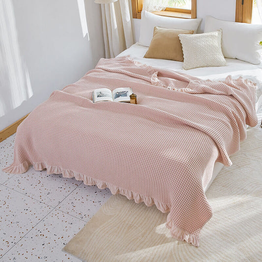 Couverture de canapé en tissage gaufré Ownkoti, couette confortable