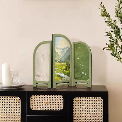 Décoration de bureau pliable avec paysage pastoral