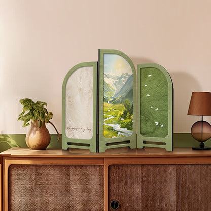 Décoration de bureau pliable avec paysage pastoral