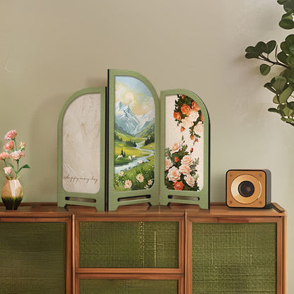 Décoration de bureau pliable avec paysage pastoral