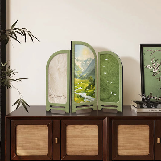 Décoration de bureau pliable avec paysage pastoral