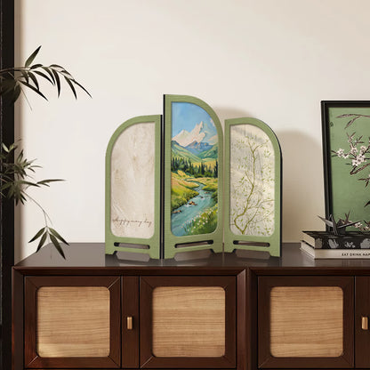 Décoration de bureau pliable avec paysage pastoral