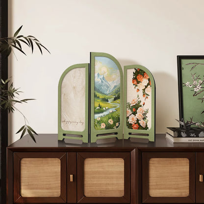 Décoration de bureau pliable avec paysage pastoral
