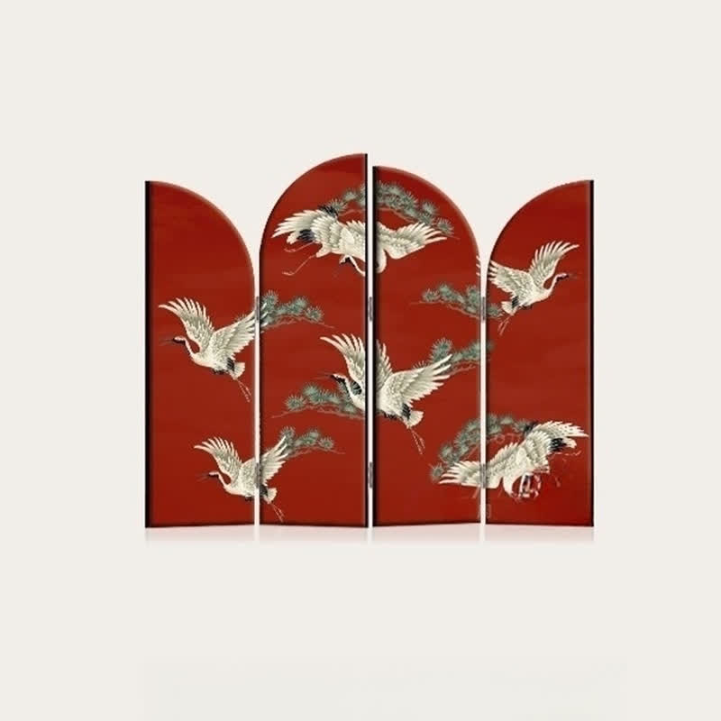 Décoration de bureau pliable « Grue à couronne rouge rurale »